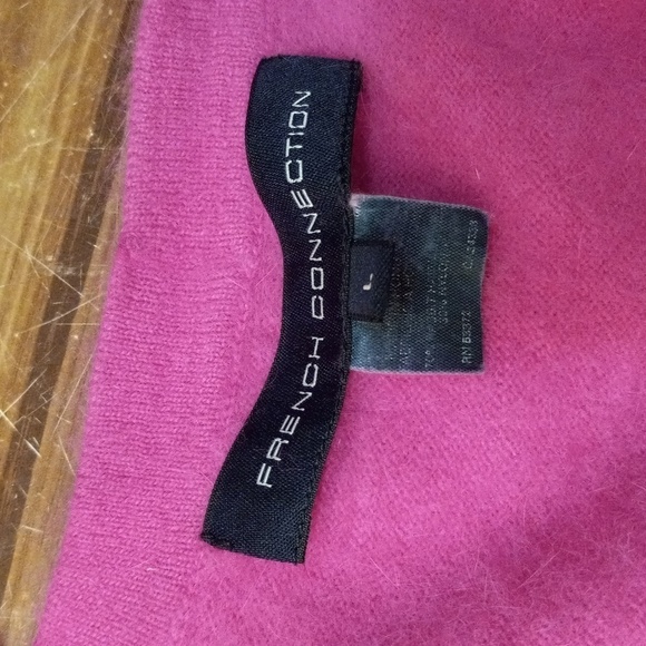 French Connection large pink angora rabbit hair wrap around sweater - Picture 3 of 3